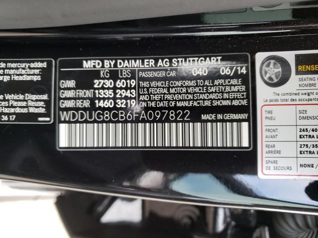 WDDUG8CB6FA097822 Mercedes-Benz S 550