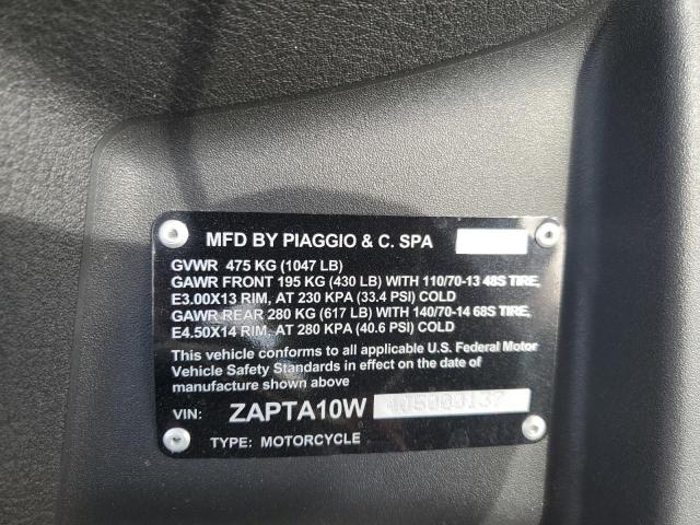 2018 VESPA PIAGGIO - ZAPTA10W4J5000137