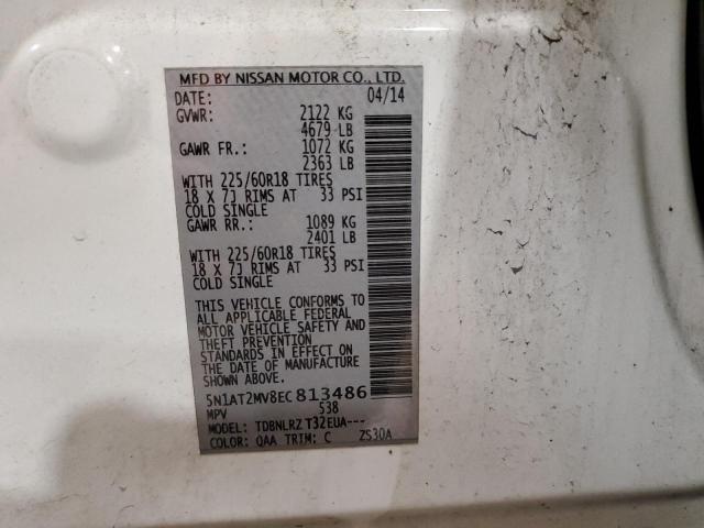 5N1AT2MV8EC813486 Nissan ROGUE S