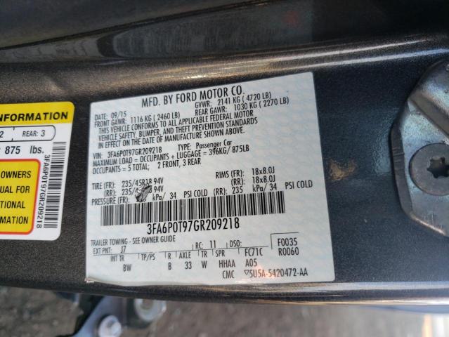 3FA6P0T97GR209218 Ford FUSION SE
