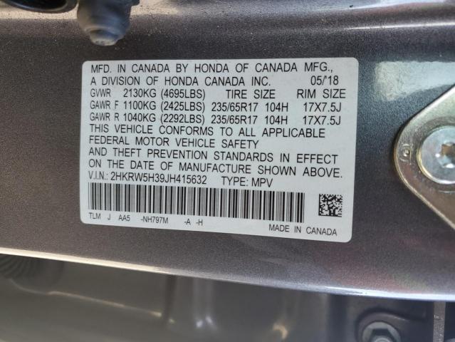 2HKRW5H39JH415632 | 2018 HONDA CR-V LX