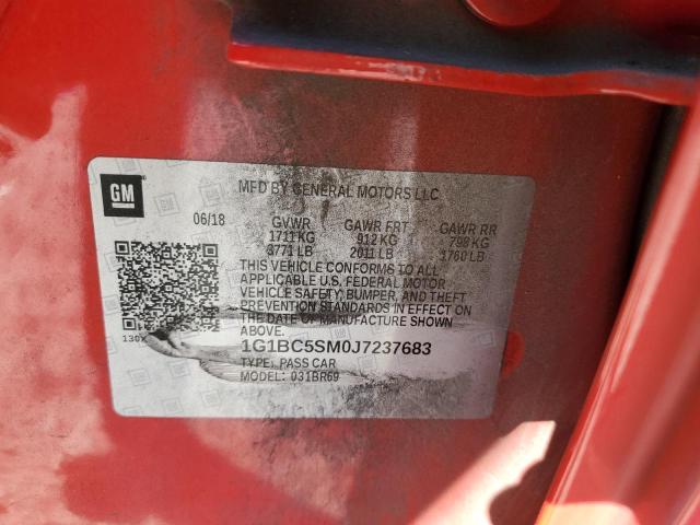 2018 CHEVROLET CRUZE LS - 1G1BC5SM0J7237683