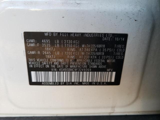 2015 SUBARU OUTBACK 2. - 4S4BSBNC9F3249269