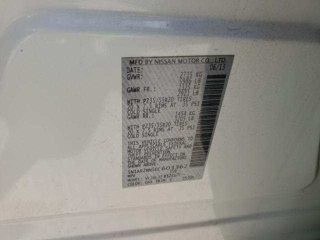 5N1AR2MN5EC603362 Nissan Pathfinder S