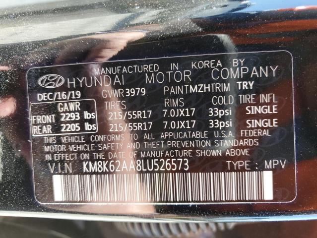 2020 HYUNDAI KONA SEL P - KM8K62AA8LU526573