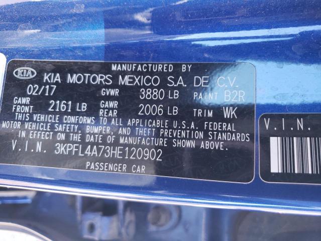 3KPFL4A73HE120902 KIA FORTE LX