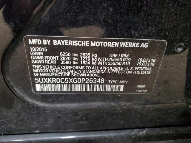 5UXKR0C5XG0P26348 | 2016 BMW X5 XDRIVE3