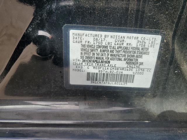 3N1CN7AP8JL801639 Nissan VERSA S