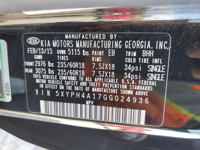 5XYPH4A17GG024936 KIA SORENTO EX