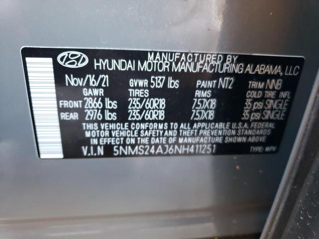 2022 HYUNDAI SANTA FE S - 5NMS24AJ6NH411251