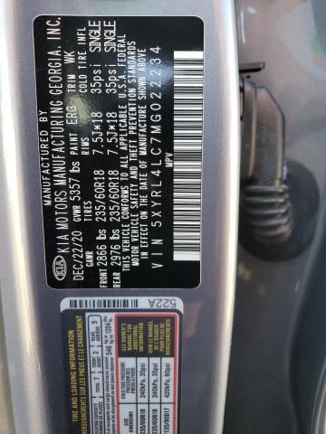 5XYRL4LC7MG022234 KIA SORENTO S
