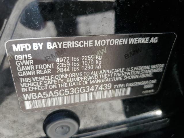 VIN WBA5A5C53GG347439 2016 BMW 5 Series, 528 I no.12