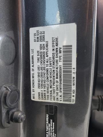 5FNYF6H68MB005841 | 2021 HONDA PILOT TOUR