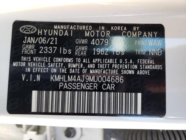 KMHLM4AJ9MU004686 | 2021 HYUNDAI ELANTRA BL