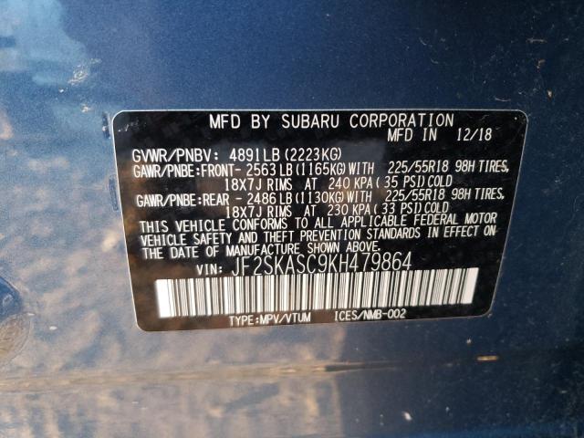 JF2SKASC9KH479864 Subaru Forester Limited