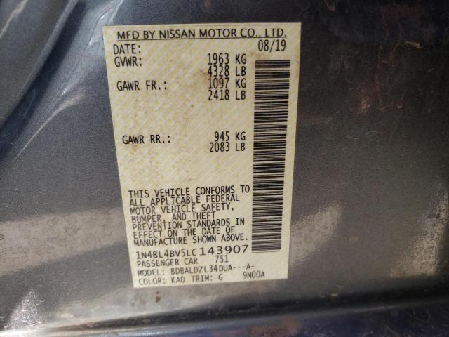 2020 NISSAN ALTIMA S - 1N4BL4BV5LC143907