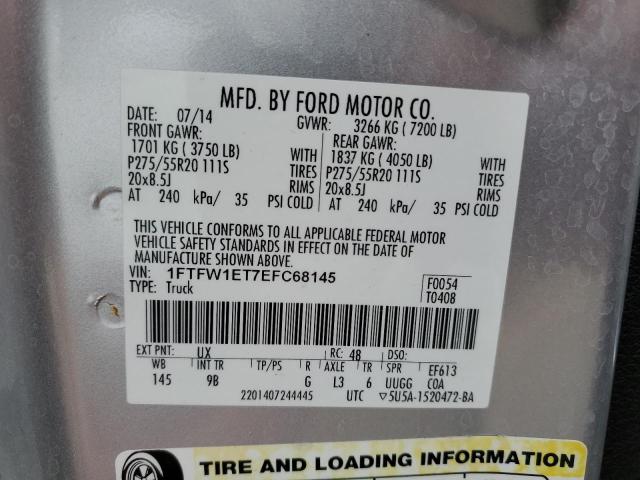 1FTFW1ET7EFC68145 | 2014 FORD F150 SUPER