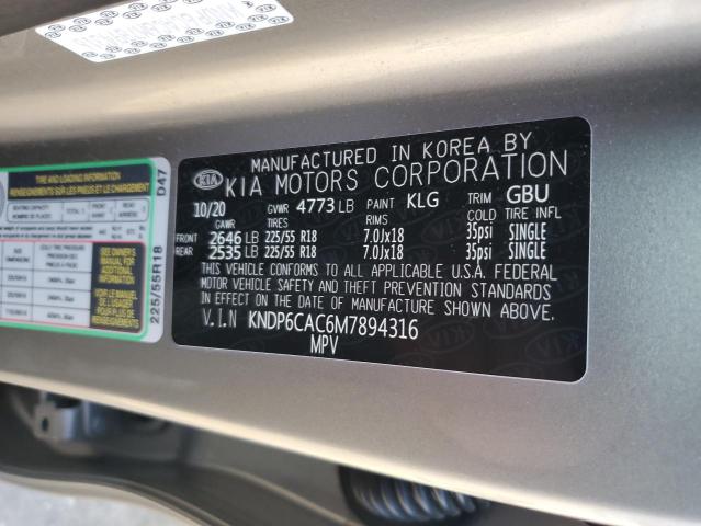 KNDP6CAC6M7894316 KIA SPORTAGE S