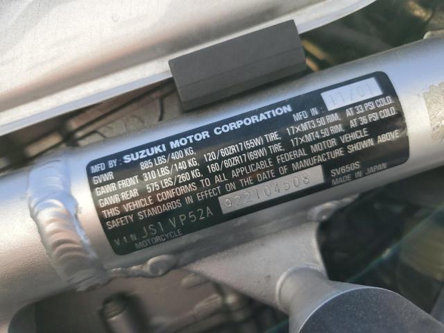 2002 SUZUKI SV650 S JS1VP52A922104508