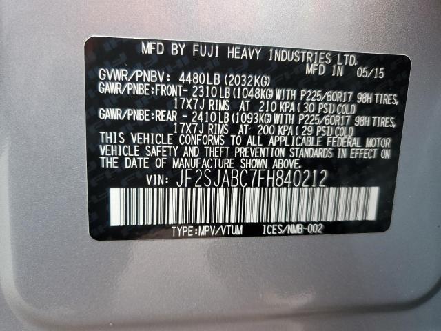JF2SJABC7FH840212 Subaru Forester 2.5i