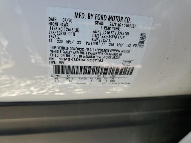 2020 FORD EXPLORER X - 1FMSK8DH6LGC67152
