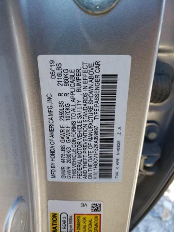 1HGCV1F32KA099697 | 2019 HONDA ACCORD SPO