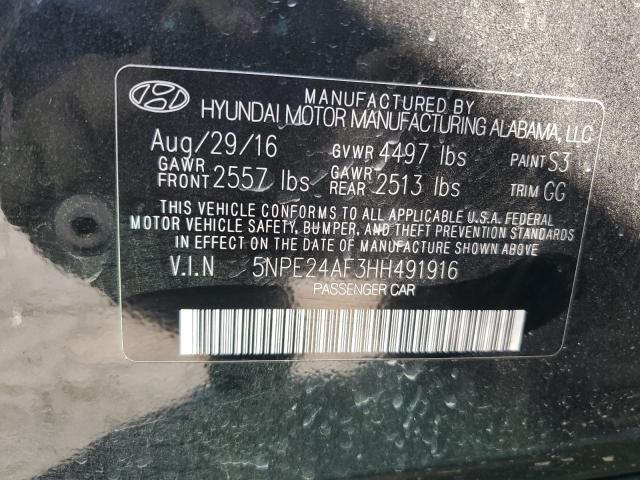 5NPE24AF3HH491916 | 2017 HYUNDAI SONATA SE
