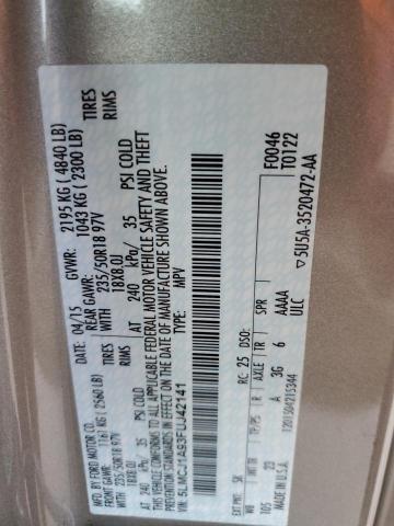 2015 LINCOLN MKC - 5LMCJ1A93FUJ42141