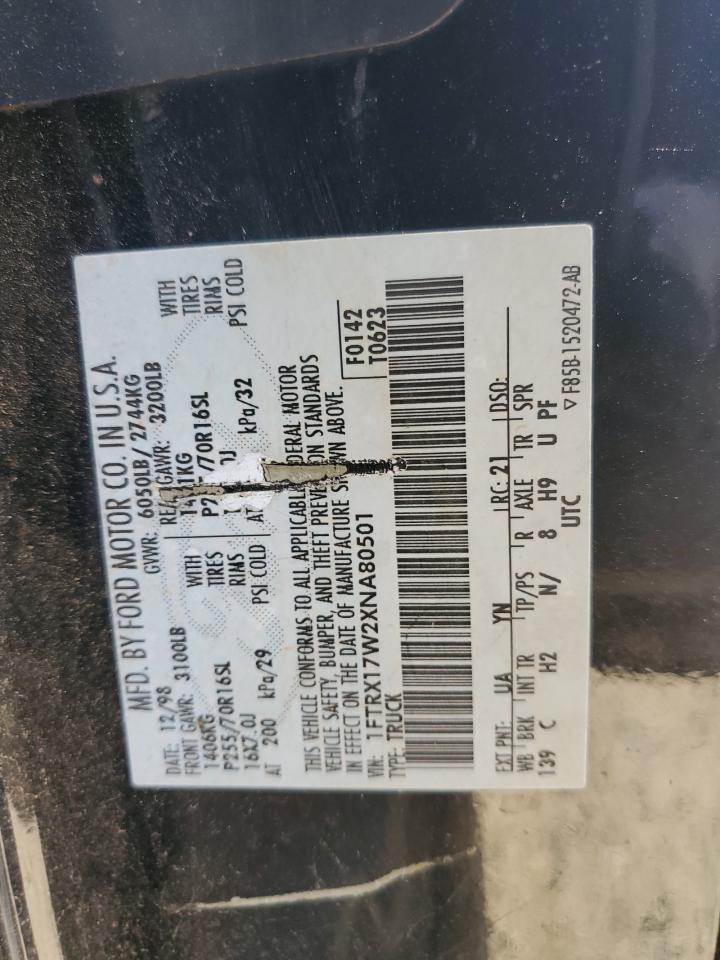 1FTRX17W2XNA80501 1999 Ford F150