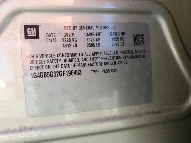 1G4GB5G32GF196483 Buick Lacrosse