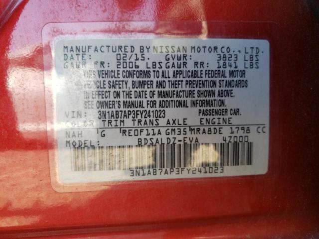 3N1AB7AP3FY241023 Nissan SENTRA S