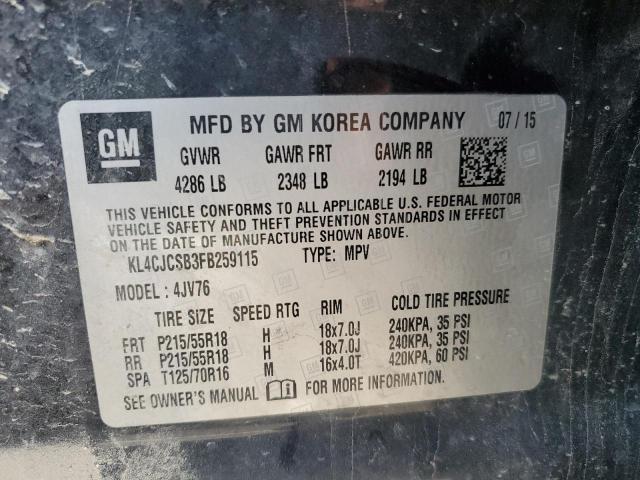 KL4CJCSB3FB259115 Buick Encore