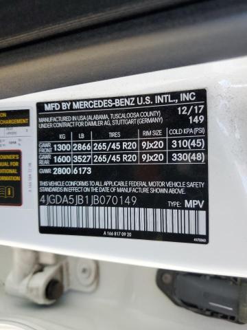 4JGDA5JB1JB070149 Mercedes-Benz GLE 350