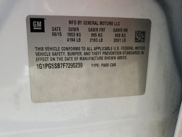 1G1PG5SB7F7295239 Chevrolet CRUZE LTZ