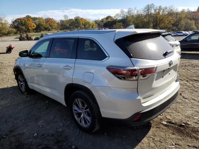 VIN 5TDJKRFHXES027100 2014 Toyota Highlander, Xle no.2