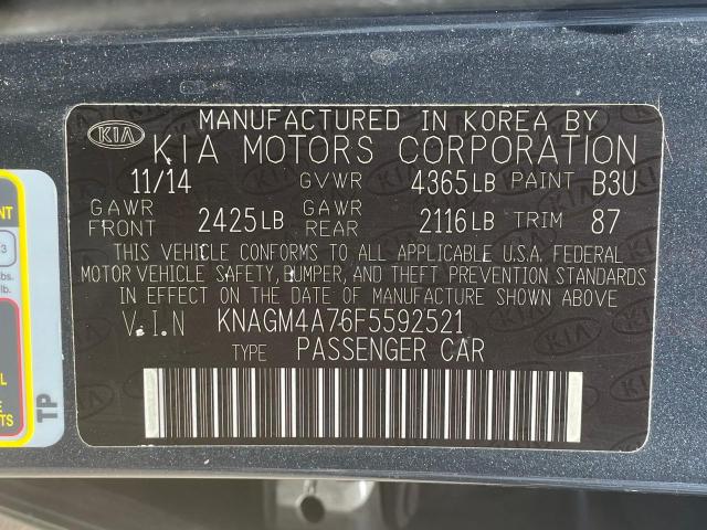 KNAGM4A76F5592521 KIA Optima Lx