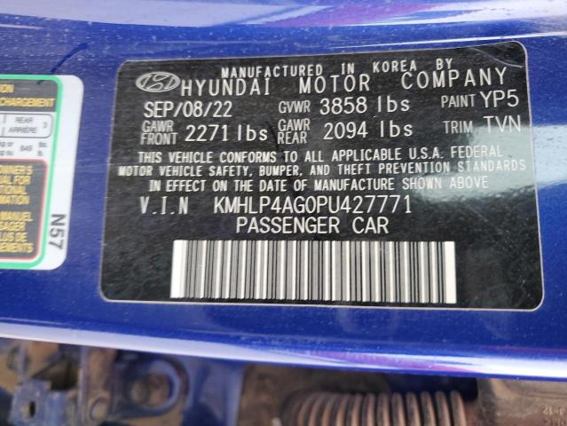 KMHLP4AG0PU427771 | 2023 HYUNDAI ELANTRA LI