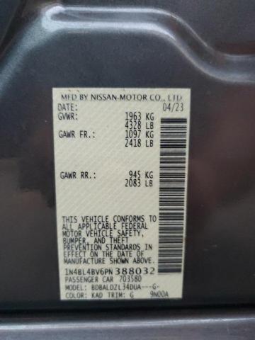 1N4BL4BV6PN388032 Nissan Altima S 10