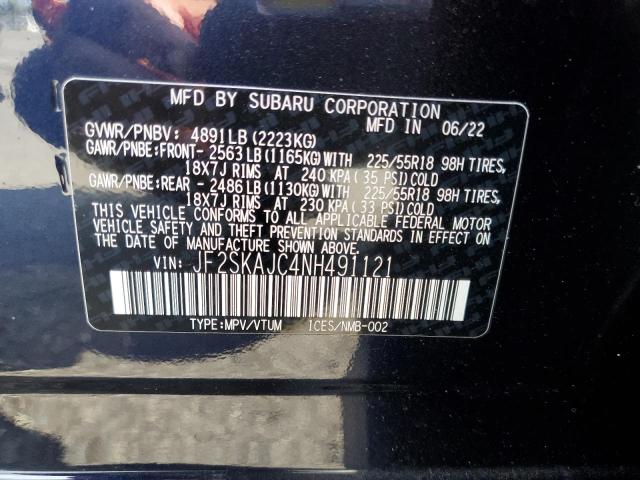 JF2SKAJC4NH491121 Subaru Forester Sport