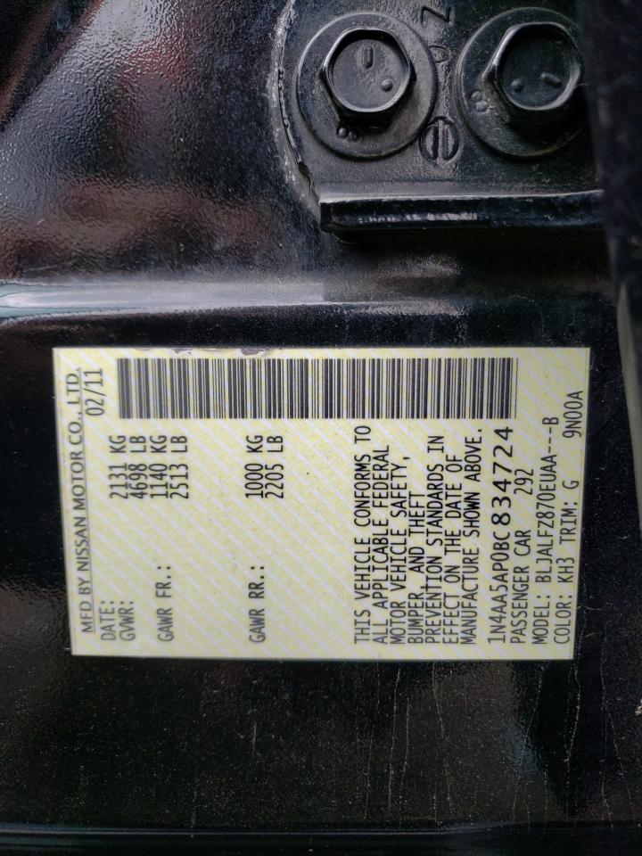 1N4AA5AP0BC834724 2011 Nissan Maxima S 1N4AA5AP0BC834724 2011 Nissan Maxima S