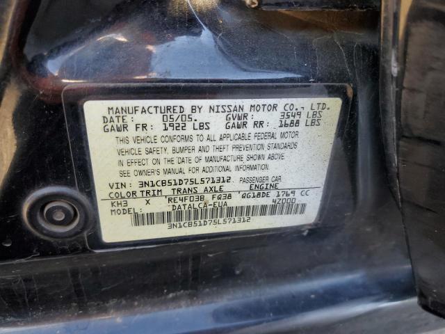 3N1CB51D75L571312 2005 Nissan Sentra 1.8