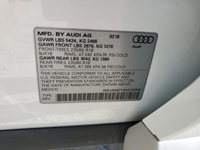 WA1ANAFYXK2070308 Audi Q5 PREMIUM 10