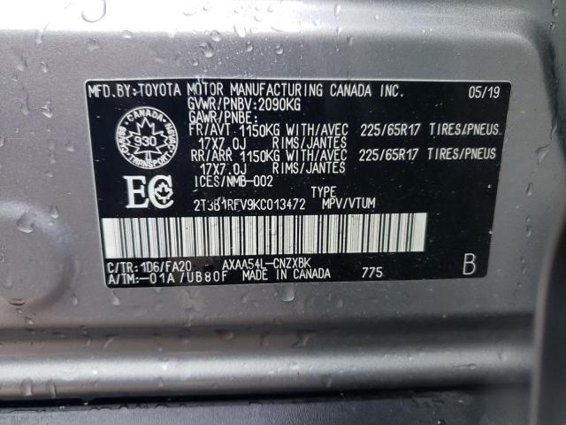 2019 TOYOTA RAV4 LE - 2T3B1RFV9KC013472