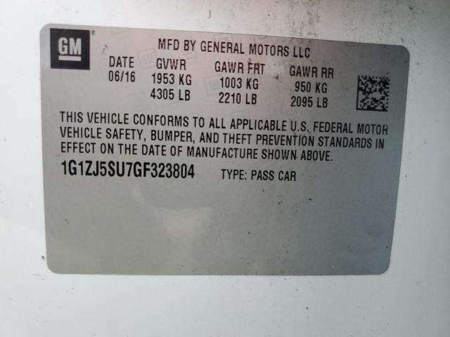 2016 CHEVROLET MALIBU HYB - 1G1ZJ5SU7GF323804