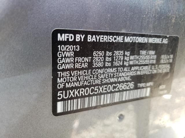 VIN 5UXKR0C5XE0C26626 2014 BMW X5, Xdrive35I no.13