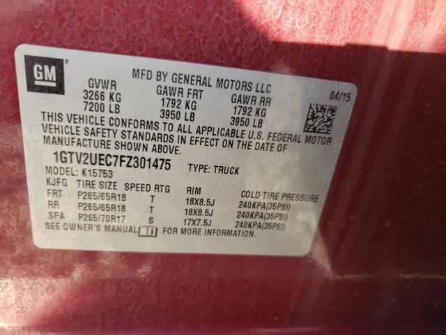 1GTV2UEC7FZ301475 GMC Sierra K1500 Sle