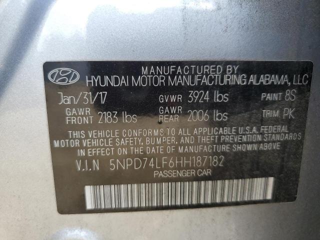 2017 HYUNDAI ELANTRA SE - 5NPD74LF6HH187182