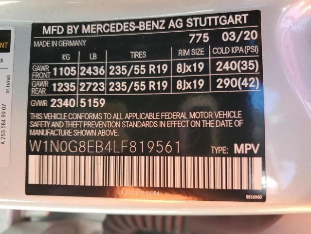 W1N0G8EB4LF819561 Mercedes-Benz Glc 300 4matic