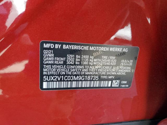 2021 BMW X4 XDRIVE3 - 5UX2V1C03M9G18735