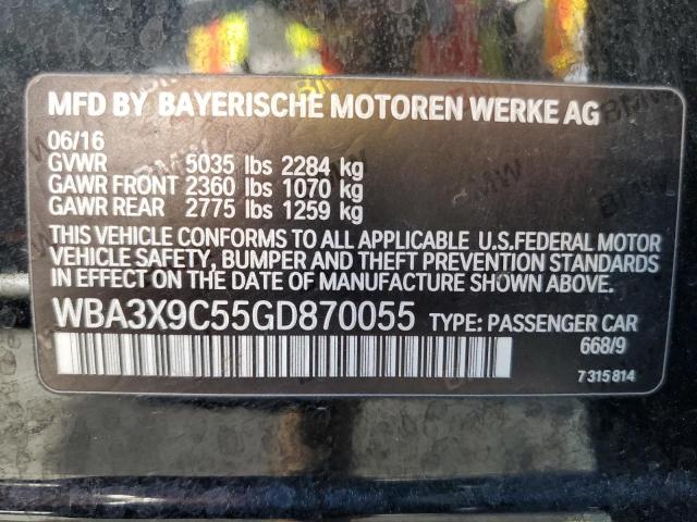 2016 BMW 335 XIGT WBA3X9C55GD870055